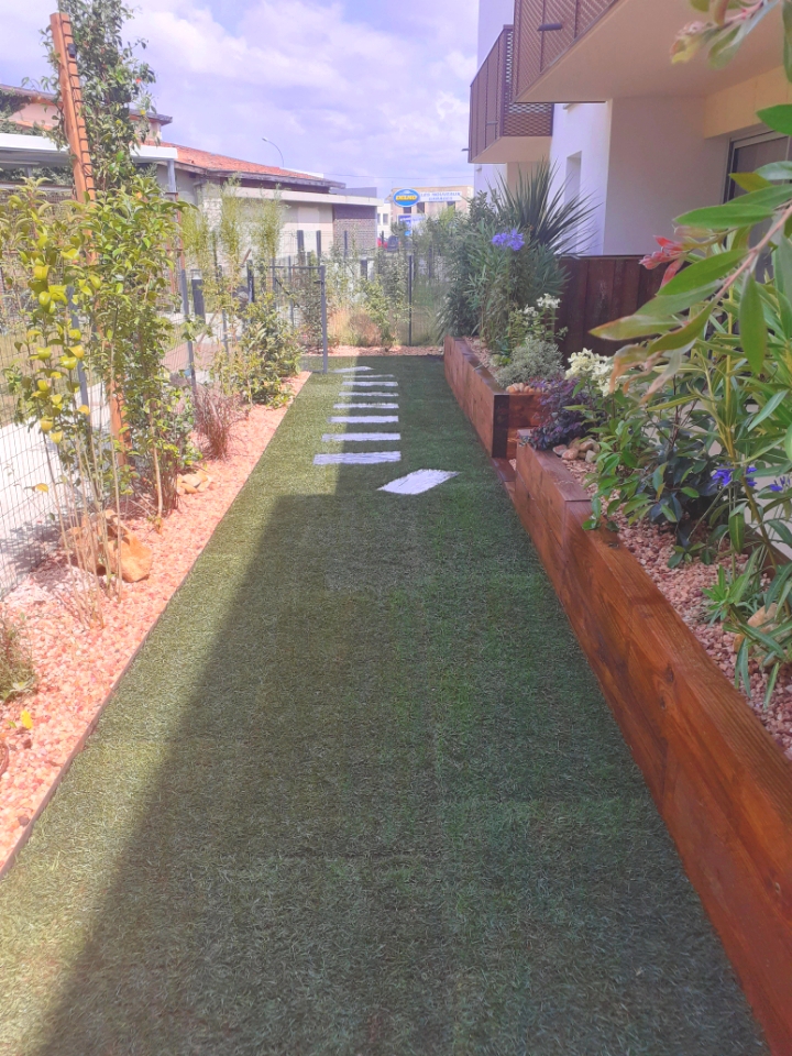 Création d&rsquo;un jardin privatif dans une résidence à Villenave-d&rsquo;Ornon