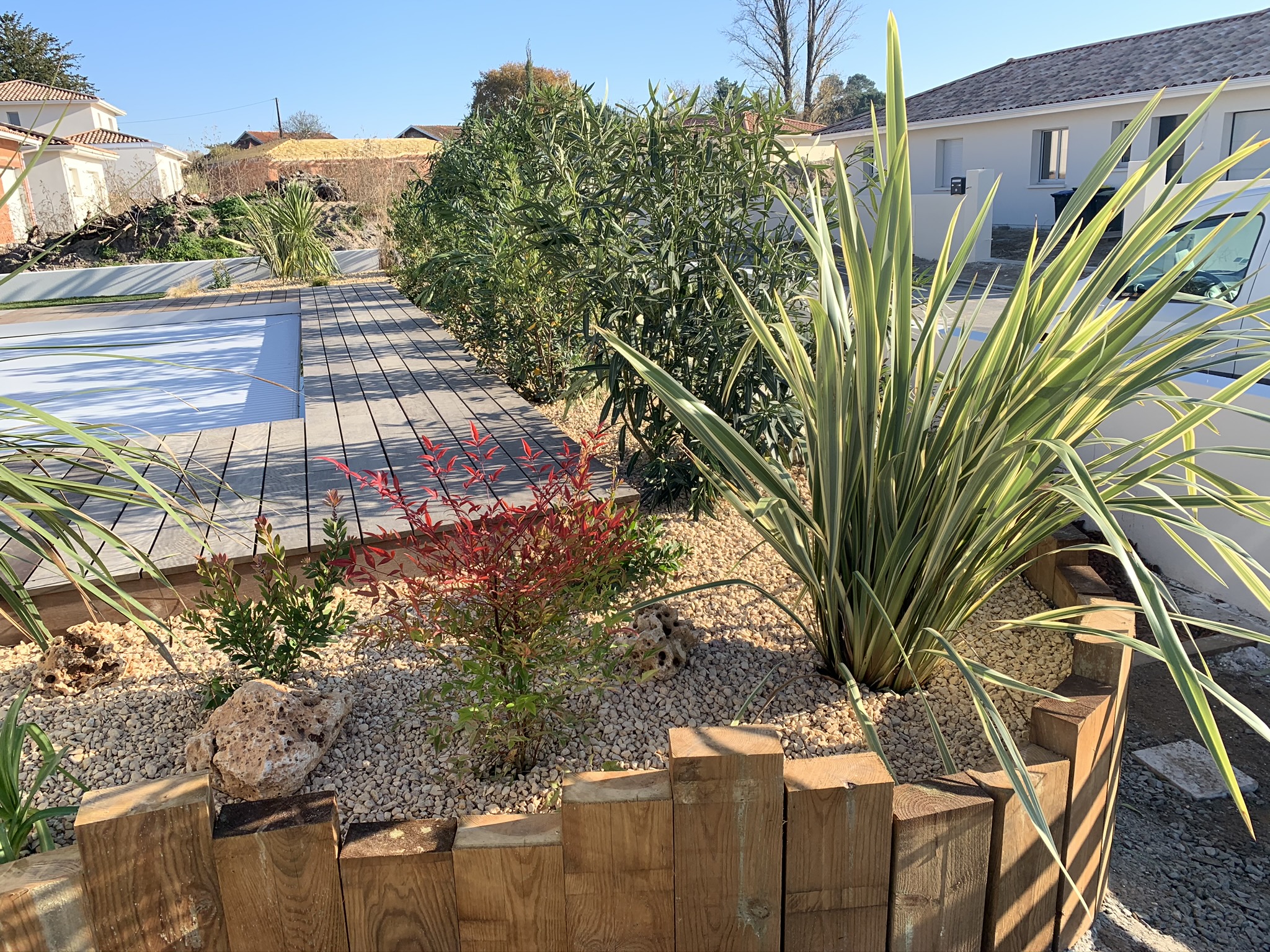 Enrochement paysager à Cestas