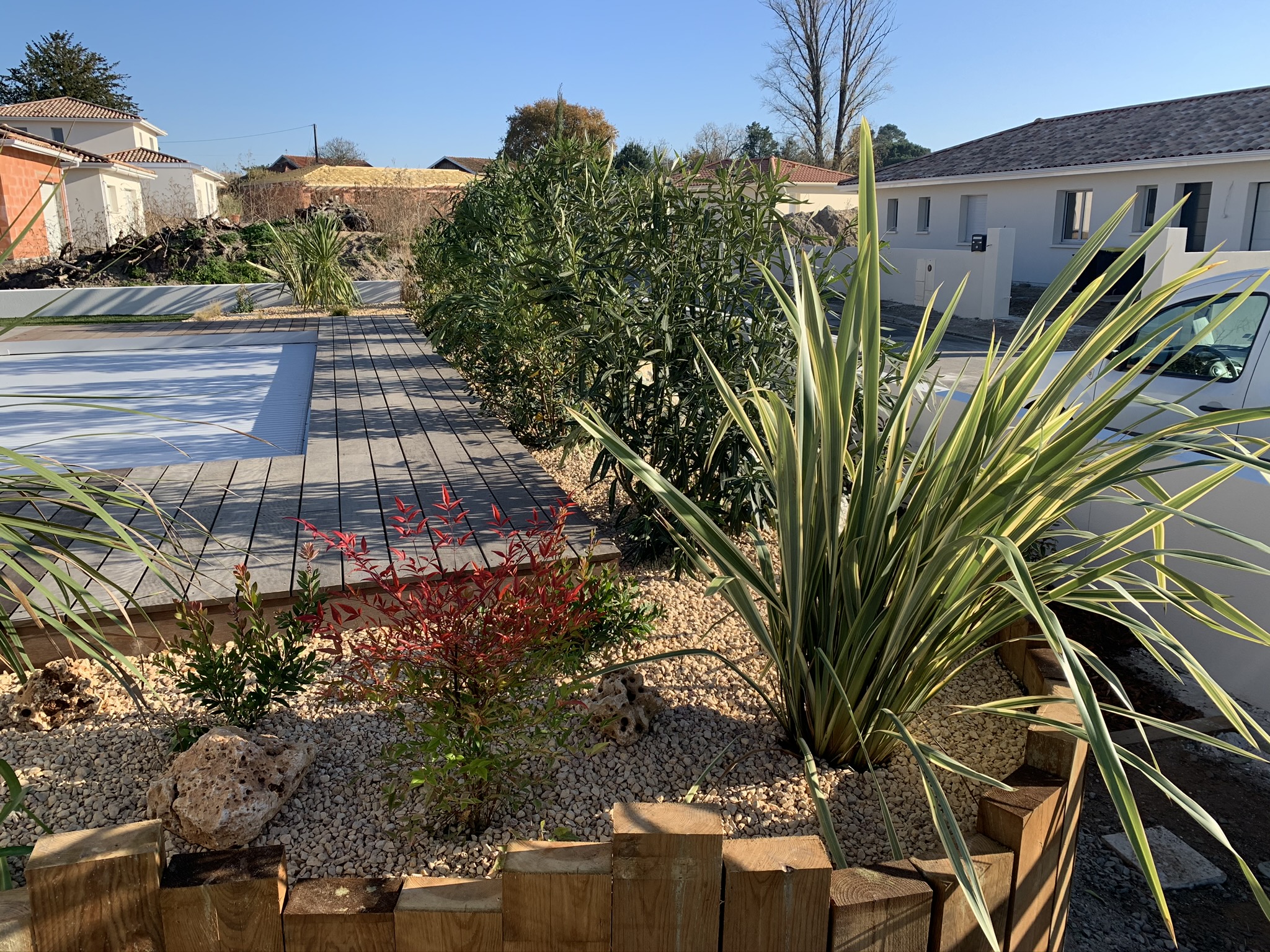 Enrochement paysager à Cestas