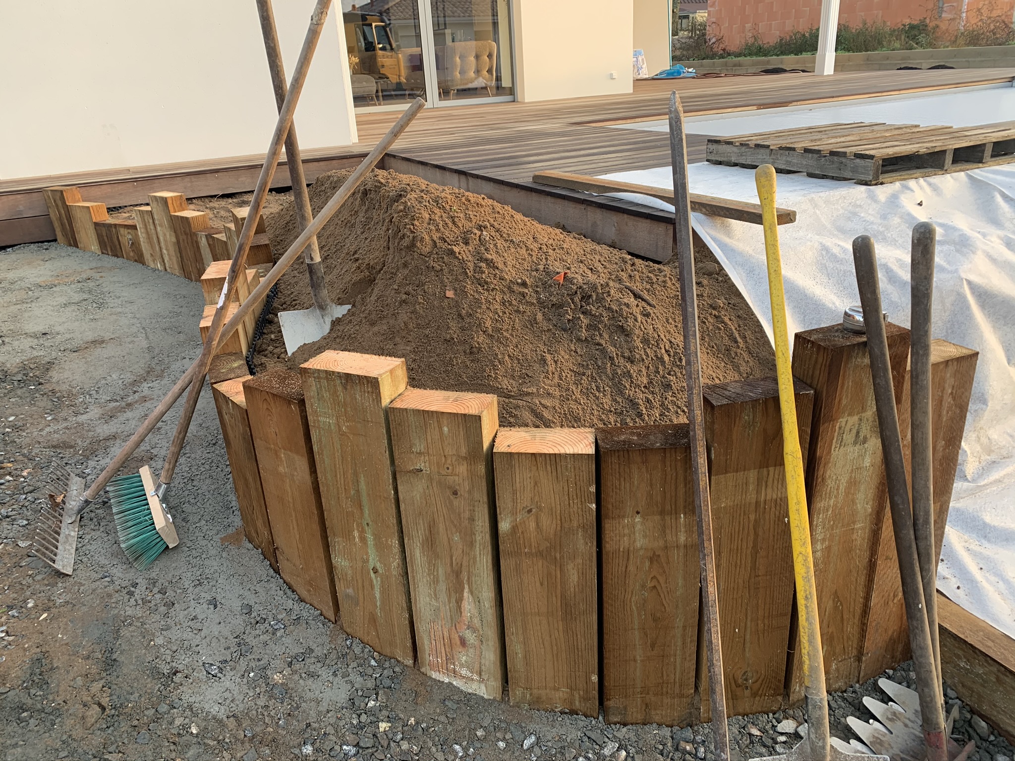 Enrochement paysager à Cestas