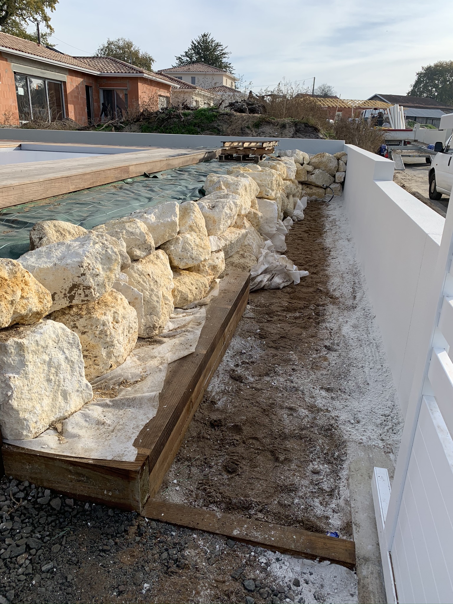 Enrochement paysager à Cestas