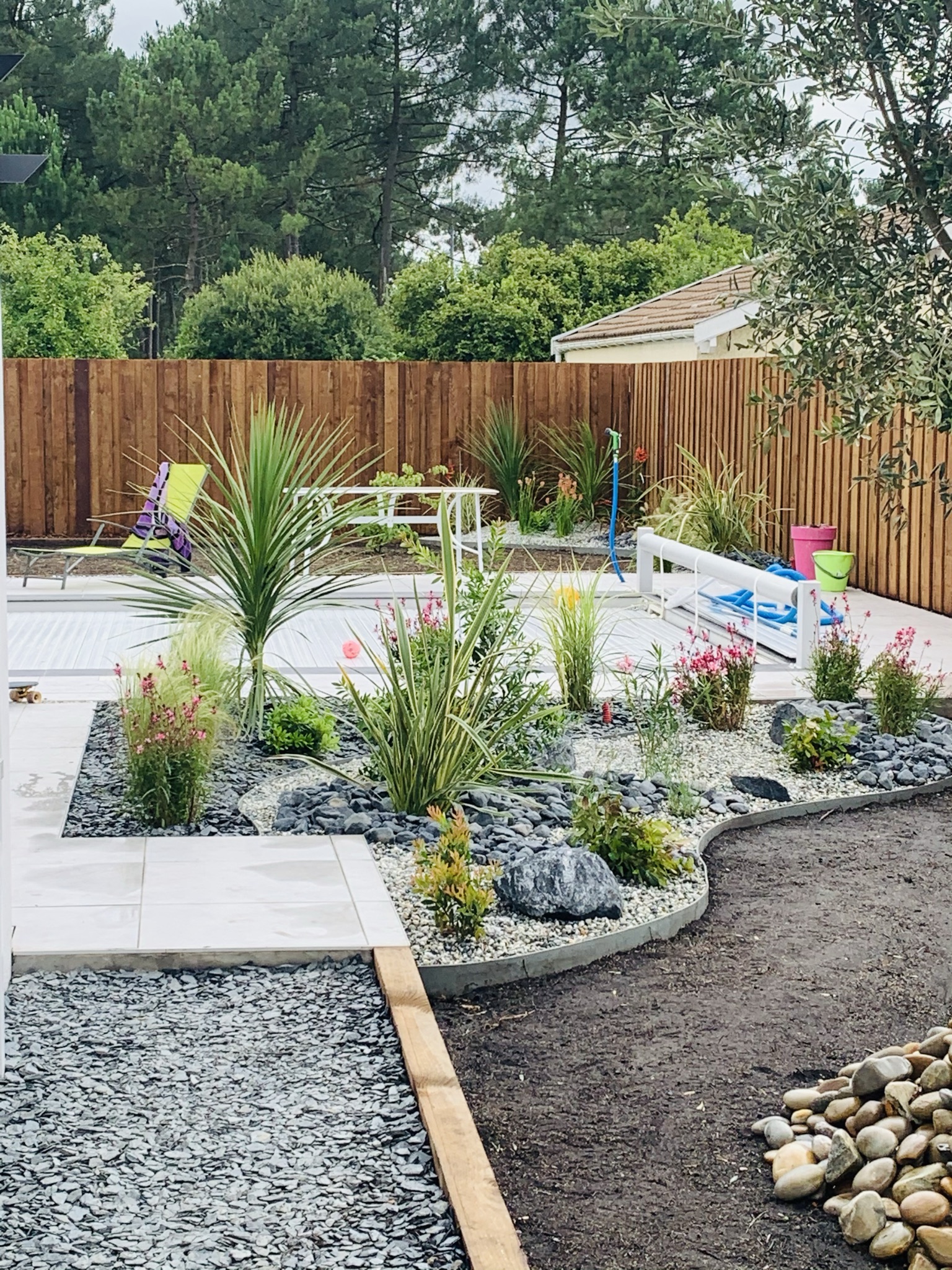 Réalisation de massif