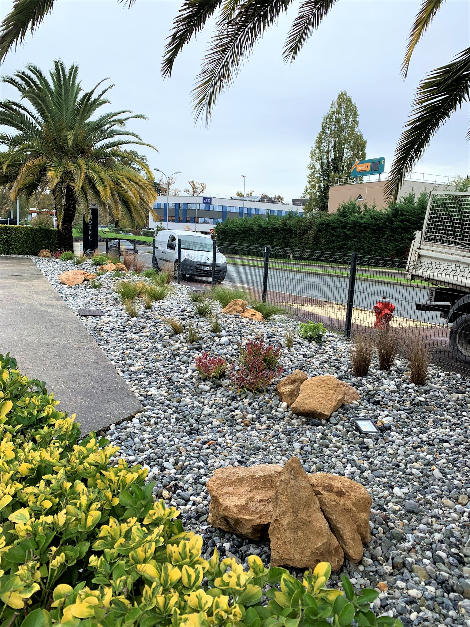 Réalisation de massif